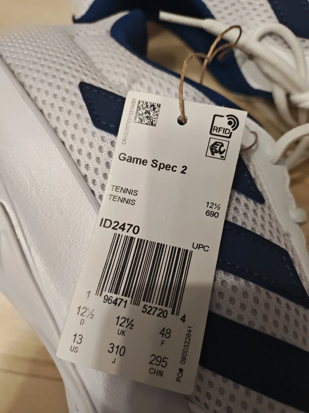 adidas White and Navy Low-Top Mesh Sneakers 13